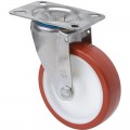 Rueda ALEX giratoria 10ZVI125-POL poliuretano inoxidable - 2-2419