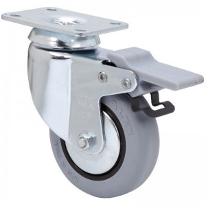 Rueda ALEX giratoria con freno doble 10BHFD80CP-PGI - 1-0386