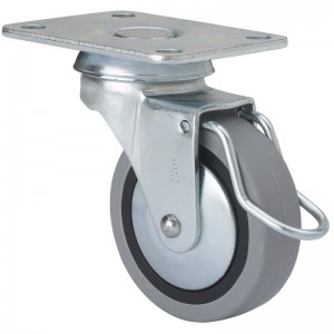 Rueda ALEX giratoria con freno 10BSRFN60-CP PGI60 - 1-0400