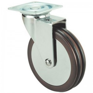 Rueda ALEX giratoria 10BDM50 pulida aro en madera nogal - 1-0574