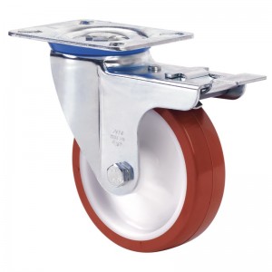Rueda ALEX giratoria con freno 10ZVFD100-POL poliuretano - 2-2368