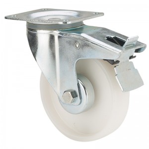 Rueda ALEX giratoria con freno 130-080-3 CP poliamix con rodillos - TW0052