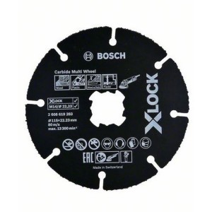 Disco de corte BOSCH Carbide Multi Wheel 115 mm con X-LOCK - 2608619283