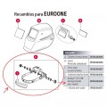 Arnés/atalaje para pantalla de soldar WELDLINE EUROONE LINCOLN ELECTRIC, incluye banda antisudor - W000404069
