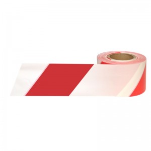 Cinta de señalización y balizamiento SINEX rojo/blanco - 80 mm x 200 metros