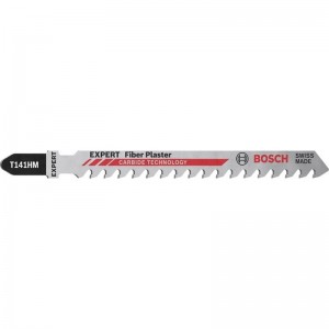 Hoja de sierra de calar BOSCH EXPERT Fiber Plaster T 141 HM, 3 unidades - 2608900563