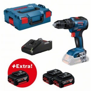 Taladro Percutor a Batería BOSCH GSB 18V-55 + 3x5.0Ah + Cargador