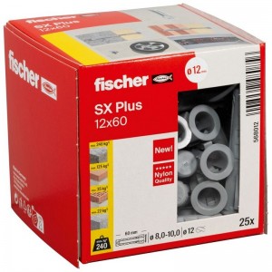 Taco de expansión FISCHER SX Plus 12x60 caja 25 unidades