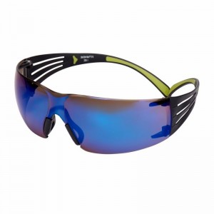 3M SecureFit SF408AS gafas de seguridad, antiarañazos, antivaho, lente de espejo azul - 7100078880