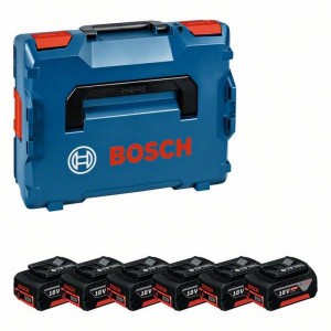 Pack 6 Baterías BOSCH GBA 18V 4.0Ah + Maleta