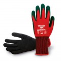 Guante nylon rojo sin costuras TOMAS BODERO, recubrimiento nitrilo foam negro en palma - WG500