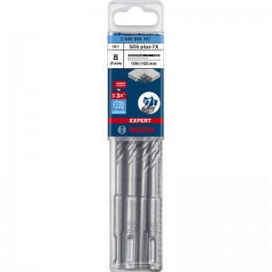 Brocas para martillo BOSCH EXPERT SDS plus-7X de 8x100x165 mm, 10 unidades - 2608900167