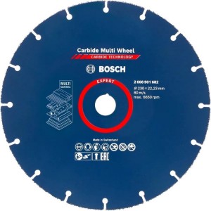 Discos de corte BOSCH EXPERT Carbide Multi Wheel para amoladoras grandes, 230 mm - 2608901682