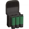 Set de vasos de impacto BOSCH PRO Impact, fundas de PET, 1/2", muy profundas, 17/19/21 mm
