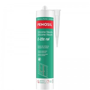 Silicona neutra PENOSIL C-22c RAL, máxima elasticidad, color gris RAL 8019, cartucho 300 ml