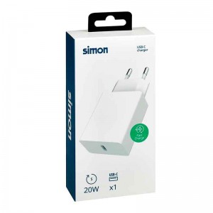 Cargador SIMON QUICK CHARGE USB C 20W máximo