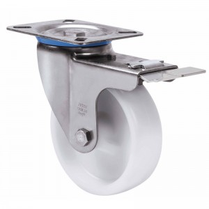 Rueda ALEX giratoria con freno - 10ZVIFD125-UT inoxidable - 2-1643