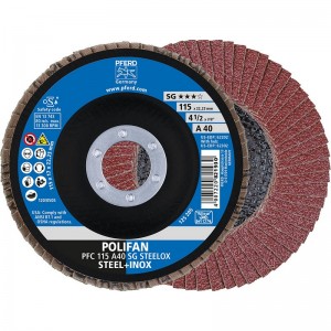 Disco de láminas PFERD lijadoras POLIFAN PFC A SG