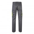 Pantalón Stretch VELILLA bicolor multibolsillos, Gris / Amarillo flúor
