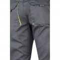 Pantalón Stretch VELILLA bicolor multibolsillos, Gris / Amarillo flúor