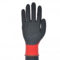 Guante poliéster sin costuras TOMAS BODERO, recubrimiento látex rugoso en palma - 320P GRIP