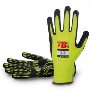 Guante algodón + Spandex TOMAS BODERO, recubrimiento nitrilo foam - 700F ZEBRA
