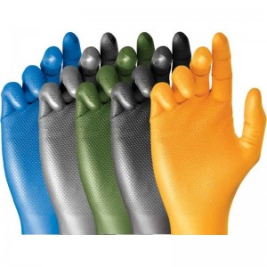 Guante desechable GRIPPAZ® de nitrilo ambidiestro, escamado, sin polvo - 580 JUBA