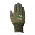 Guante sin costuras de fibra para-aramida y fibra de vidrio, poliéster y elastano, poliuretano en palma - 4411