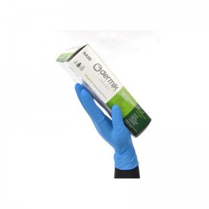 Guante desechable azul TOMÁS BODERO de nitrilo sin polvo apto alimentación - NA35 (caja 100 uds)