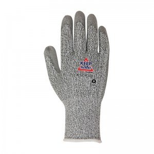 Guante sin costuras JUBA KEEP SAFE® de poliéster HDPE con elastano y recubierto de poliuretano en la palma - KSCP300