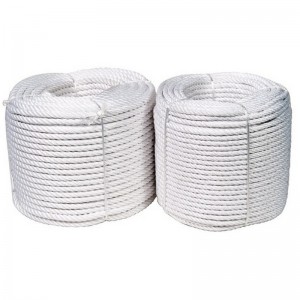 Cuerda de nylon mate cableada, blanca