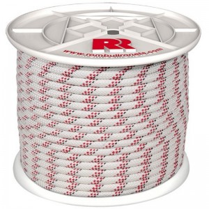 Cuerda de poliéster trenzada con alma mt, blanca