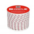 Carrete de cuerda CTAMT poliéster trenzada con alma, blanca