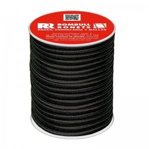 Carrete de cuerda elástica poliéster, negra