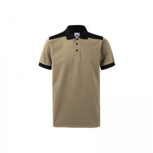 Polo STRETCH VELILLA bicolor manga corta, beige arena/negro - 105519S