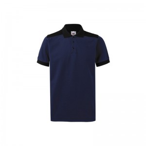 Polo STRETCH VELILLA bicolor manga corta, azul navy/negro - 105519S