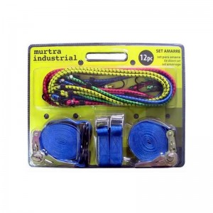Set de amarre MURTRA con cintas de amarre y pulpos, 12 piezas