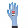 Guante mecánico nylon azul sin costuras TOMAS BODERO, recubrimiento nitrilo azul, alimentación - 700AZ TOUCH