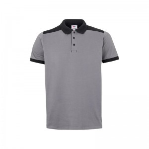 Polo de manga corta STRETCH VELILLA bicolor, gris/negro
