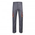 Pantalón Stretch VELILLA bicolor multibolsillos, Gris / Naranja flúor