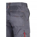 Pantalón Stretch VELILLA bicolor multibolsillos, Gris / Naranja flúor
