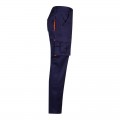 Pantalón Stretch VELILLA bicolor multibolsillos, Azul marino / Naranja flúor