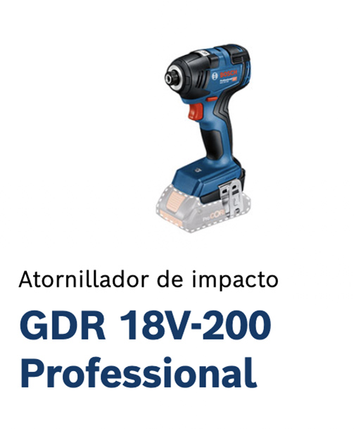 Atornillador de impacto a batería profesional BOSCH GDS 18V-1000 C 1/2 +  2x5.5Ah en maletín de transporte - 06019J8003 - dFerreteria